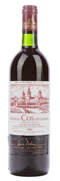 1 bottle of fine and rare wine. 1986 Chateau Cos d'Estournel St. Estephe 750ml