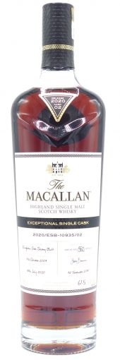 2004 Macallan Single Malt Scotch Whisky Exceptional Single Cask #10935/02, 123.0 Proof (2020) 750ml