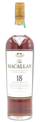 1994 Macallan Single Malt Scotch Whisky 18 Year Old 750ml