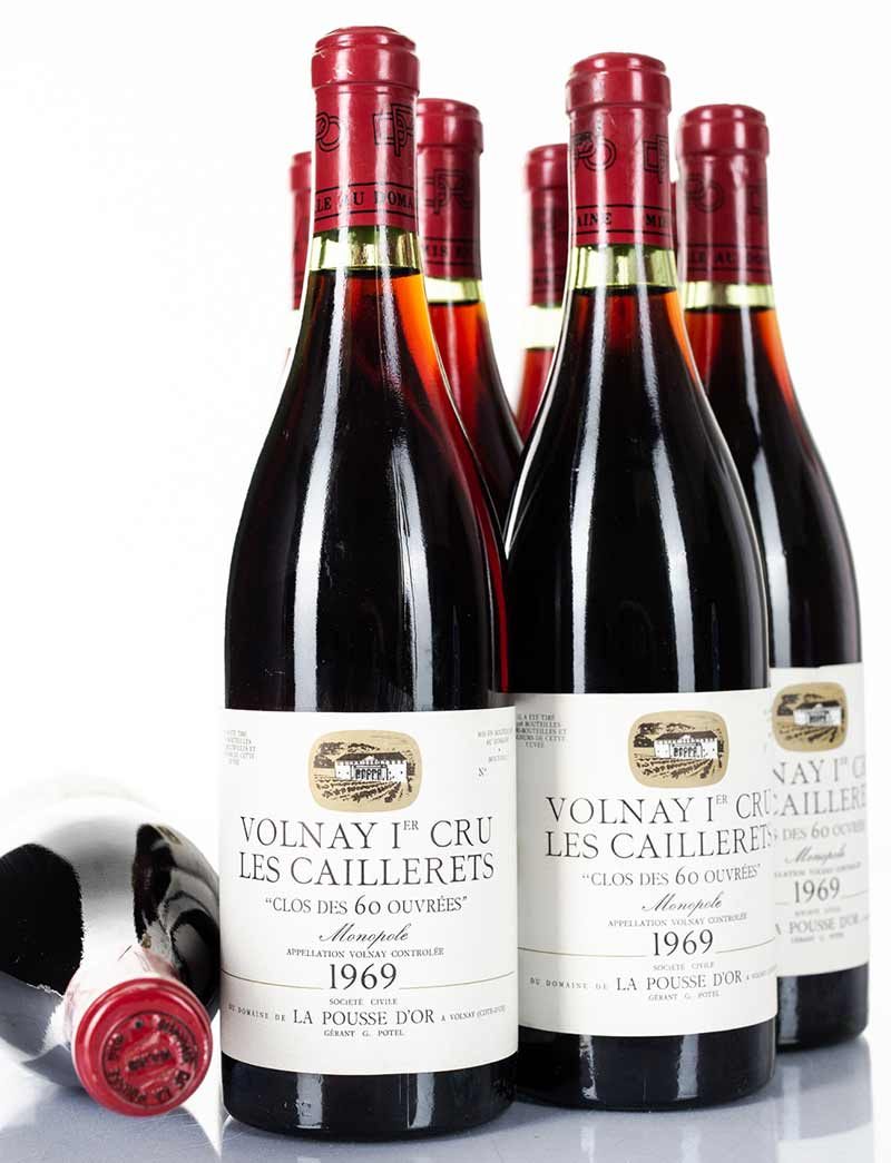 Lot 679: 8 bottles 1969 Pousse d’Or Volnay Caillerets Clos des 60 Ouvrees